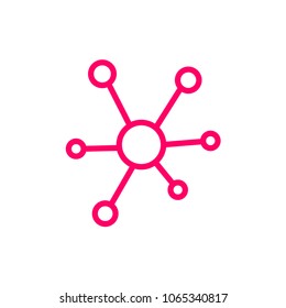 Tick isolated linear icon for websites minimalistic flat design