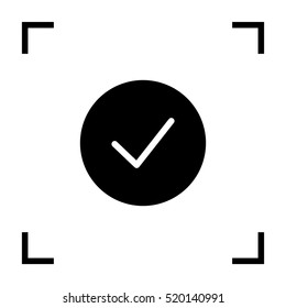 Tick isolated linear icon for websites minimalistic flat design