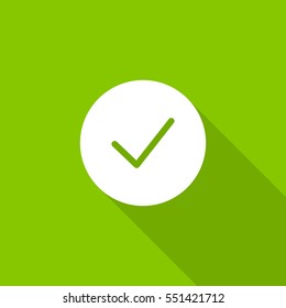 Tick isolated linear icon for websites minimalistic flat design