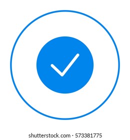 Tick isolated linear icon for websites minimalistic flat design