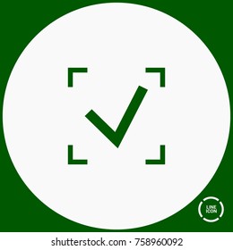 Tick isolated minimal vector icon. Checkbox flat line icon for websites and mobile minimalistic flat design.
