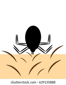 Tick isolated on white background. Vector illustration.