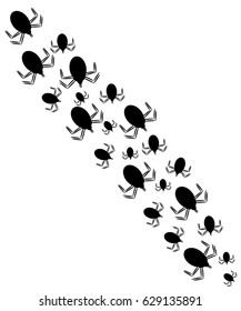 Tick isolated on white background. Vector illustration.