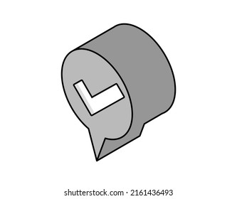 Icon für isometrisches Design. Vektorgrafik, Web-Illustration. 3D-Farbkonzept