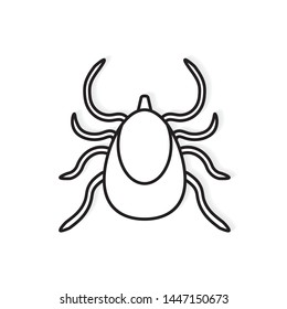 tick lyme insect icon- vector illustration