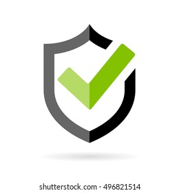 Tick mark approved icon vector on white background