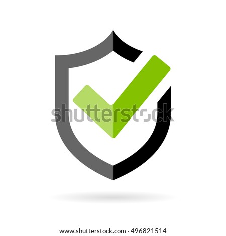 Tick mark approved icon vector on white background