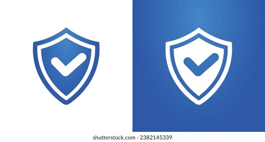 Mit dem Schildsymbol genehmigte Zeckmarke. Solide Symbol, Vektorgrafik. Für Website-Design, Logo, App, Vorlage