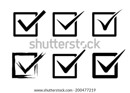 tick (mark) box icons. vector set. eps8