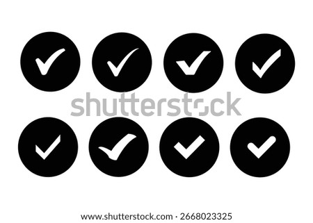 tick mark with checkbox icon. green checkmark sign for app, ui, website. vector illustration on transparent background.
