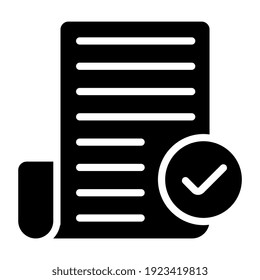 Marcar con papel plegado, icono de documento verificado