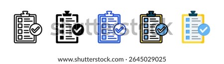 Tick Mark Folder Icon Collection With Multiple Styles
