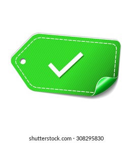 Tick Mark Green Vector Icon Design