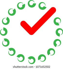 Tick Mark Icon Collection, Check Mark, Right Mark, Vector Art Illustration