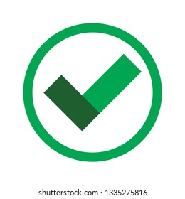  tick mark icon isolated on transparent background