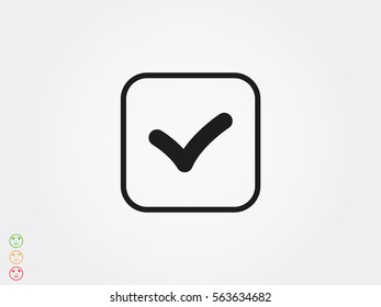 tick, mark, icon, vector illustration eps10