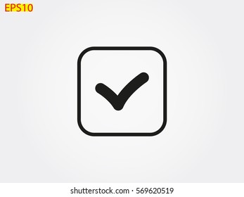 tick, mark, icon, vector illustration eps10