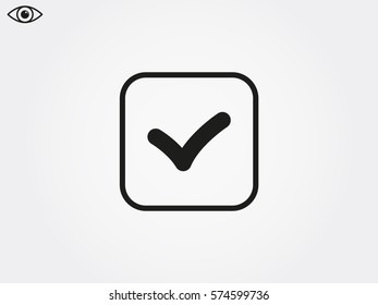 tick, mark, icon, vector illustration eps10