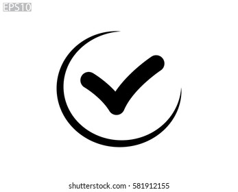 tick, mark, icon, vector illustration eps10