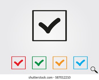 tick, mark, icon, vector illustration eps10