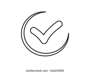 tick, mark, icon, vector illustration eps10