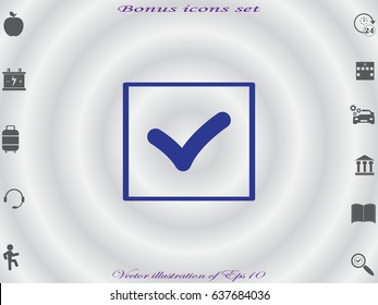 tick, mark, icon, vector illustration eps10
