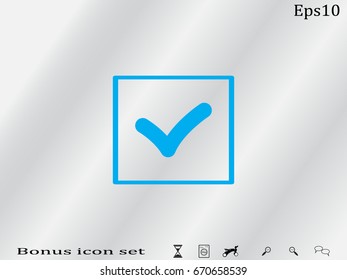 tick, mark, icon, vector illustration eps10