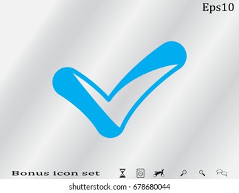 tick, mark, icon, vector illustration eps10
