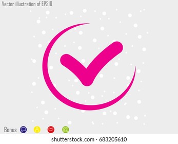 tick, mark, icon, vector illustration eps10