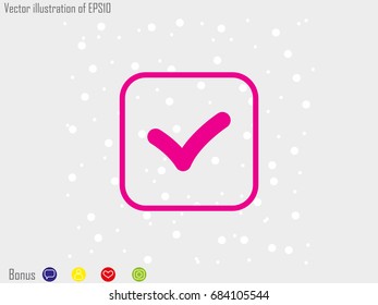 tick, mark, icon, vector illustration eps10