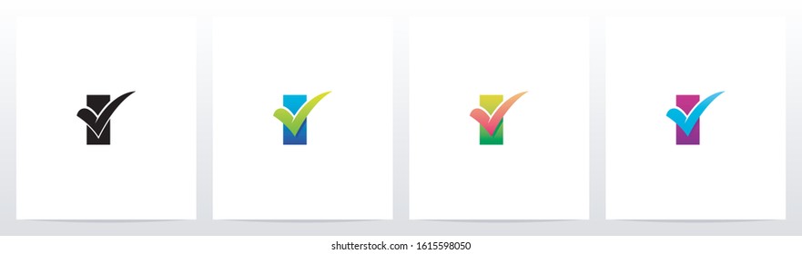 Tick Mark On Letter Logo Design I