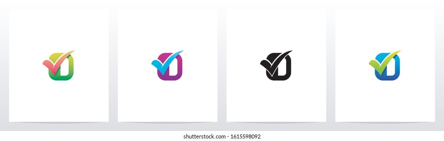 Tick Mark On Letter Logo Design O