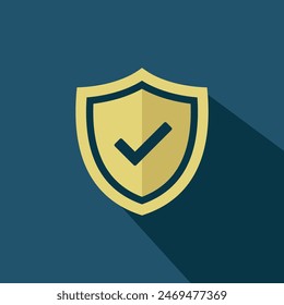 Marca de graduación con escudo, marca de graduación aprobada con escudo, icono de seguridad y ayuda, cómo, información, Vector de consulta Iconic Illustrator Vector