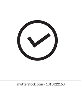 tick mark sign icon black