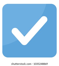 Tick mark symbolising correct and verified
