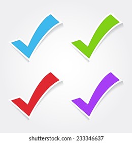 Tick Mark Vector Colorful Web Icon