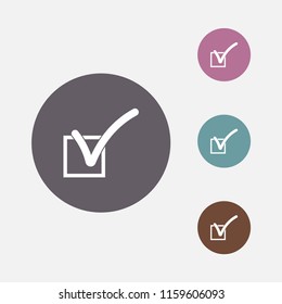 tick mark vector icon illustration 