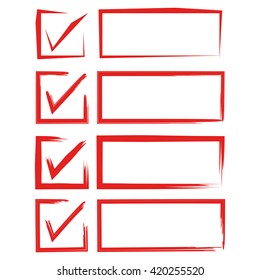 tick marks, check list