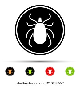 Tick mite in a sign