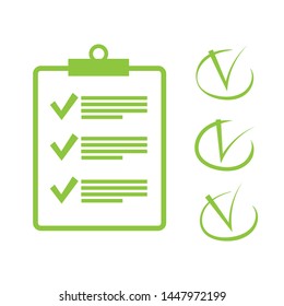 tick ok for web design. Check list and marker