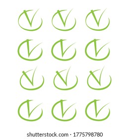 tick ok for web design. Check list and marker