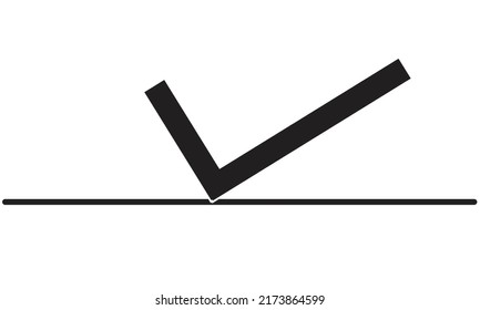 tick on line icon vector icon. one line drawing background. check mark black icon