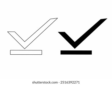 Una "marca de verificación" (o "marca de verificación") es un símbolo tipográfico que a menudo se usa para indicar que algo se ha completado, aprobado o seleccionado. Pequeñas líneas diagonales o series de líneas que forman una forma de V.