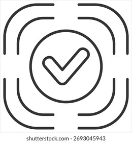 Ilustración vectorial de icono de contorno de marca