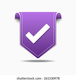 Tick Purple Vector Icon Design