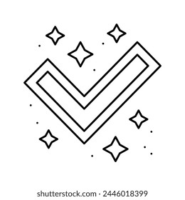 tick quality approving line icon vector. tick quality approving sign. isolated contour symbol black illustration