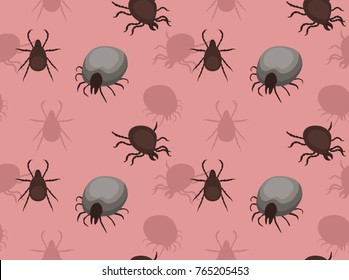 Tick Set Cartoon Seamless Wallpaper