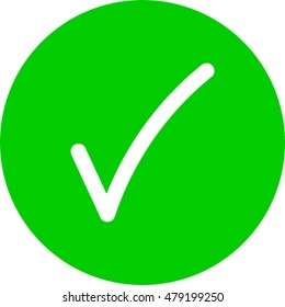 Tick sign element. check mark icon on green