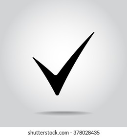 Tick sign icon, vector illustration. Flat design style