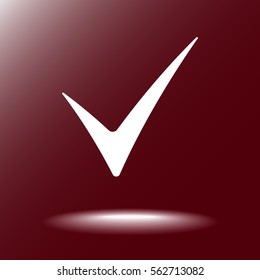 Tick sign icon, vector illustration. Flat design style